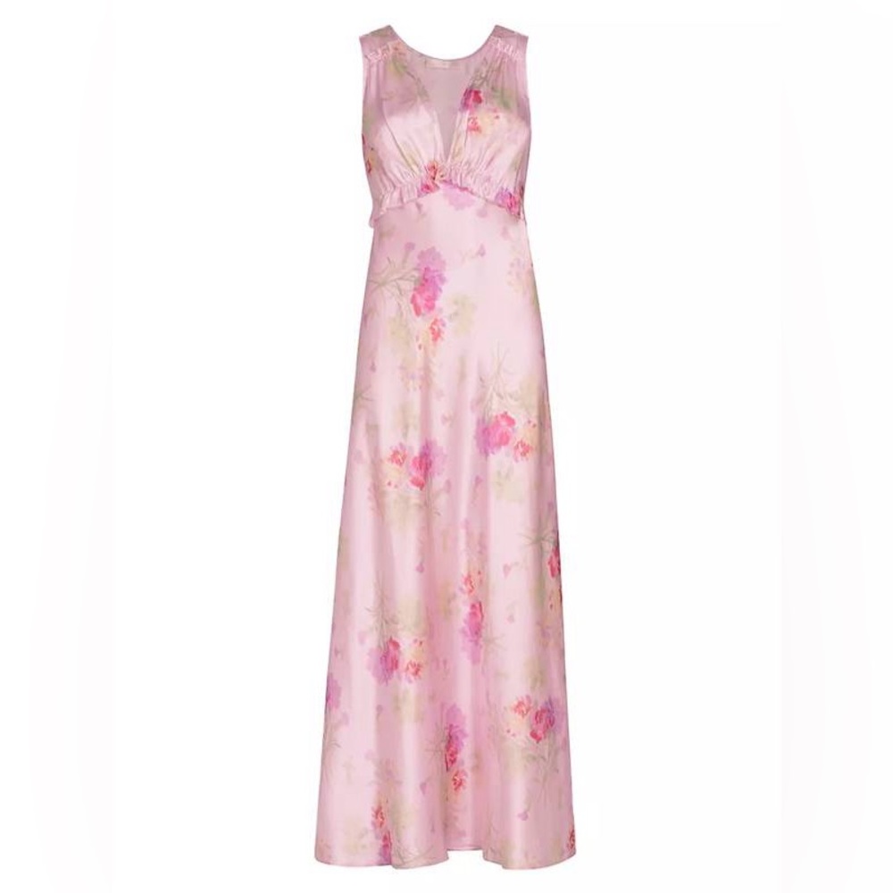 LOVE SHACK FANCY Floral Pink Sleeveless Maxi Dress- NEW WITH TAGS